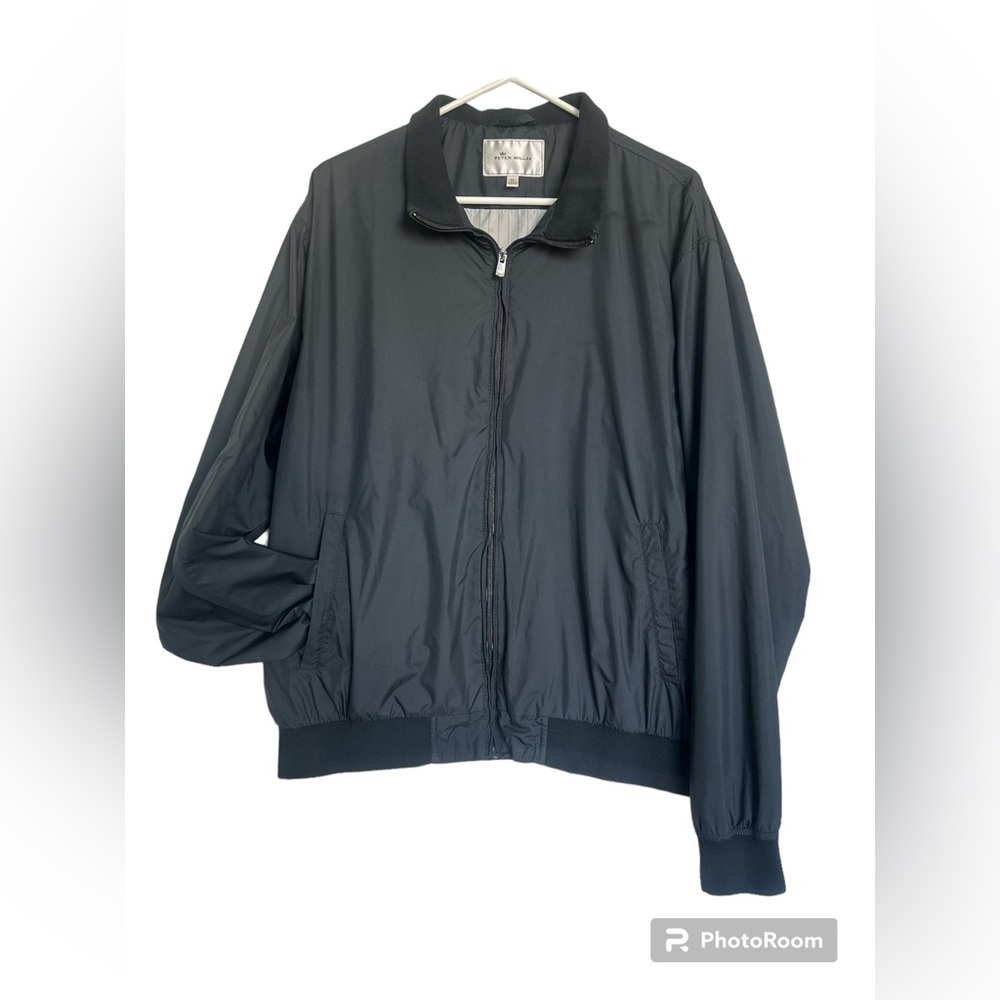 Peter Millar Jacket 100% Polyester Full Zip Euc Xl - image 1